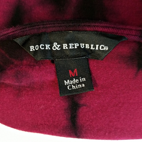Rock & Republic Wrap,Tie Dye,Long Sleeve Top - Picture 3 of 4